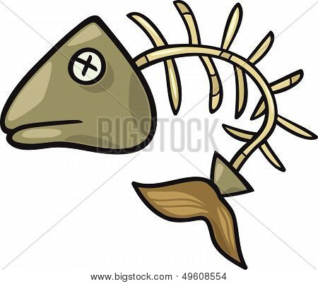 Fishbone Clip Art Cartoon Illustration