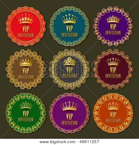 Decorative ornate golden vector frames