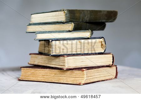 Plie of old books