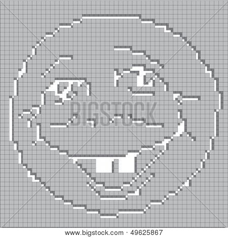 Smoling mosaic face