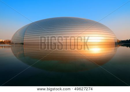 BEIJING, CHINA - APR 6: National Centre for the Performing Arts NCPA on April 6, 2013 in Beijing, China. Cost 2.8B CNY, it seats 5,452 people. The first performance was held in December 2007
