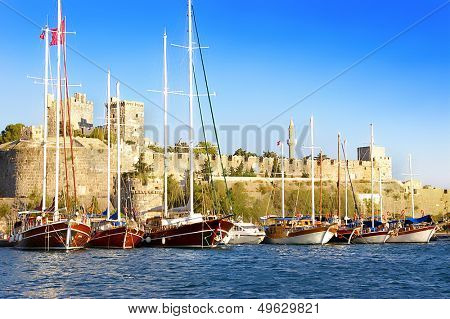 yachts on Bodrum' bay (Turkey)