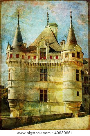 castle from old fairy tale book
