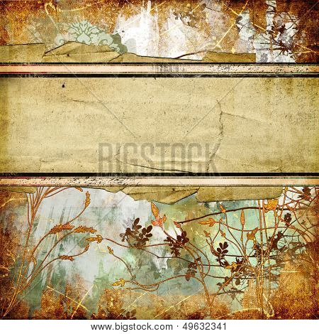 vintage decorative background with paper border