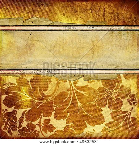 golden paper background with place for text