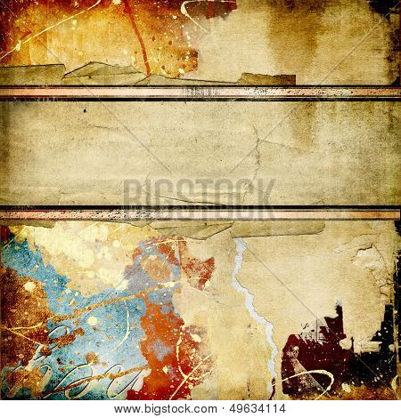 vintage background from torn papers