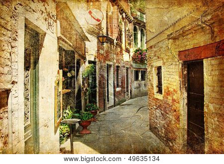 Venetian streets  - artwork in painting style