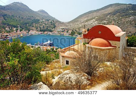 islands of Greece - Kastelorizo with beautiful view of bay and church