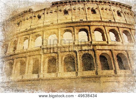 Great Colosseum - artistic retro styled picture