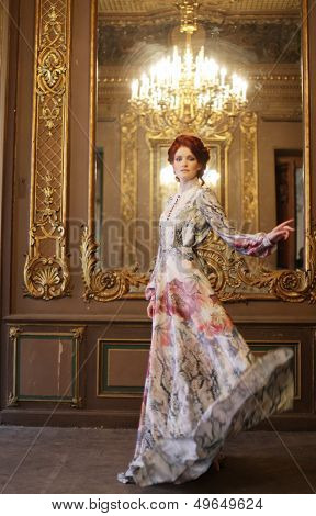 Romantic portrait of young beautiful lady 