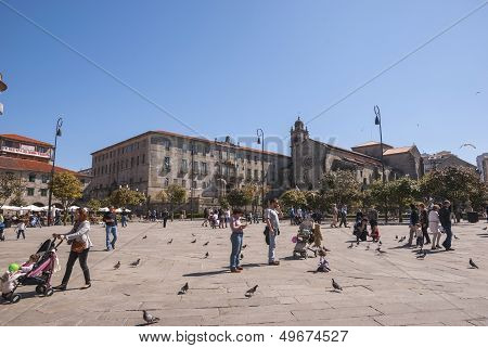 Main Square Of Pontevedra, Galicia