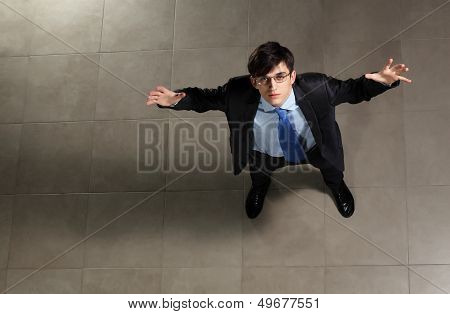 Young businessman in glasses