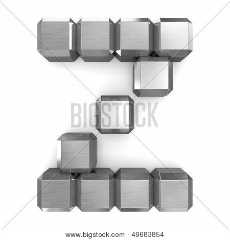 Letter Z Cubic Metal