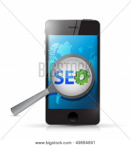 Seo Smartphone Illustration Design