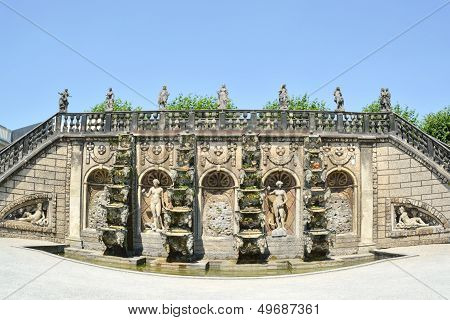 Grand Cascade In The Herrenhausen Gardens, Baroque Gardens, Established On Behalf Of Princess Sophie