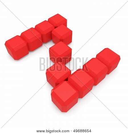 Letter Z Cubic Red