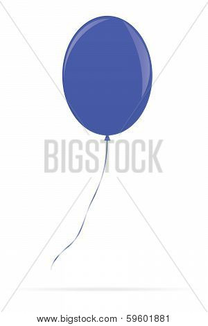 blue balloon isolated on white