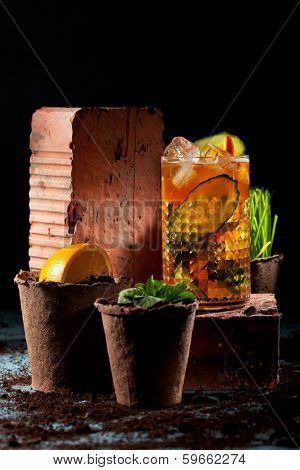 Pimm's with Fruit Cocktail
