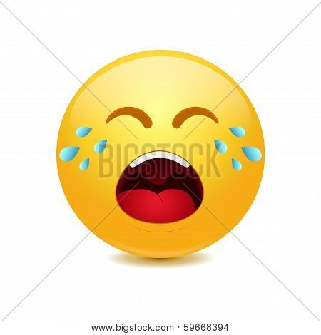 Crying emoticon