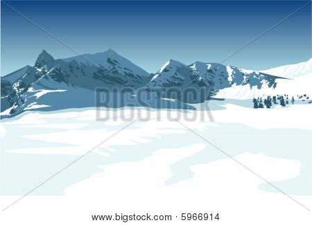 Montagna invernale.