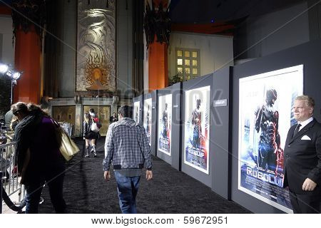 LOS ANGELES - FEB 10: Atmosphere, Poster, at the premiere of Columbia Pictures' 'Robocop' at TCL Chinese Theatre on February 10, 2014 in Los Angeles, California