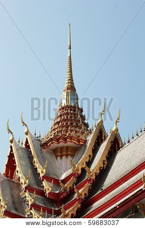 Sculpture Measuring - Thailand Temple With Sky