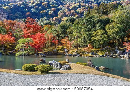 Tenryuji - Sogenchi Pond Garden in autumn, in Kyoto