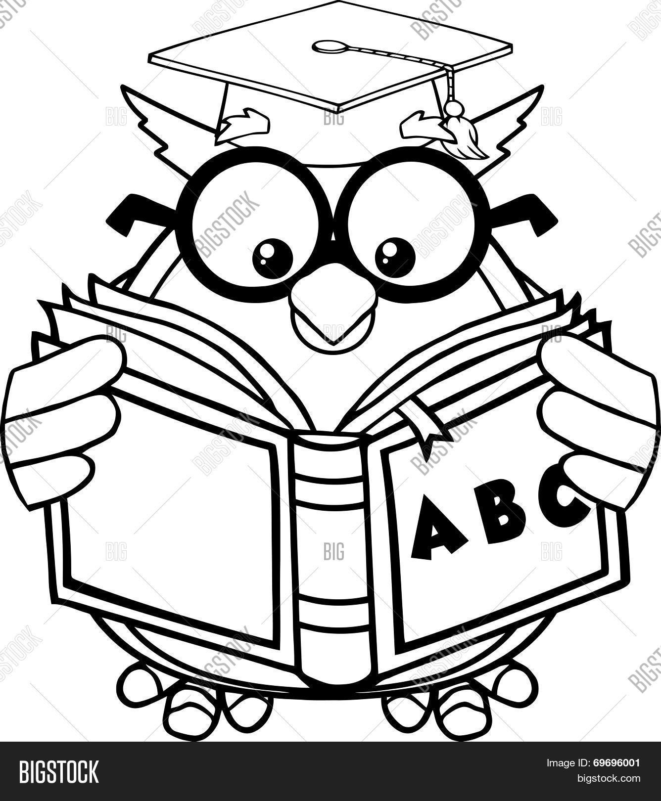Black White Wise Owl Image Photo Free Trial Bigstock