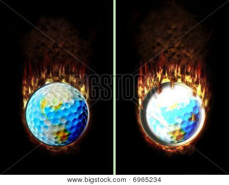 Premuto e rilasciare il Golf Ball pulsante