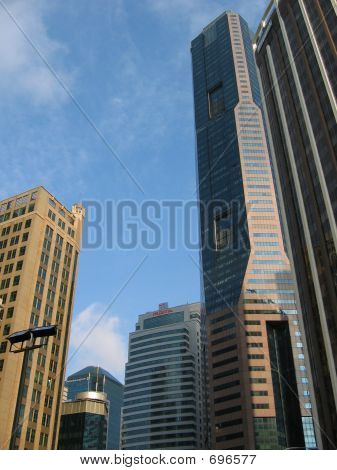 Central Business District (cbd) på Raffles Place, 