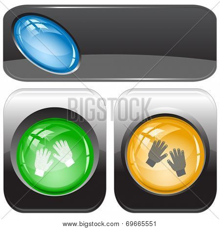 Gauntlets. Raster internet buttons.