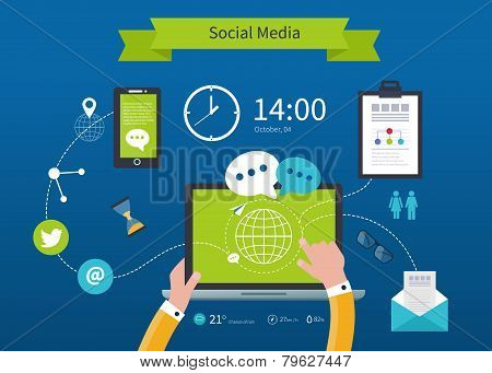 Business concept flat icons
