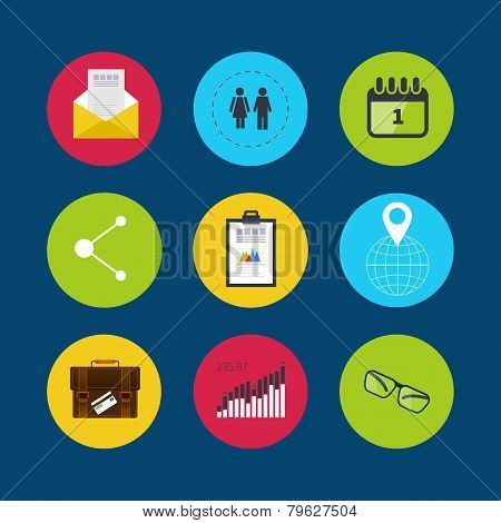 Set of modern flat design concept icons