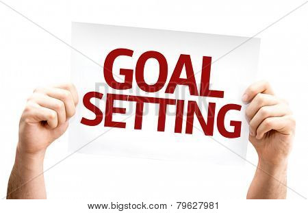 Goal Setting card isolated on white background