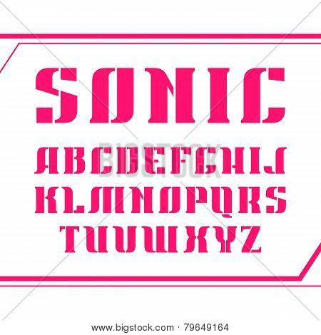 Stencil-plate Serif Font Bold