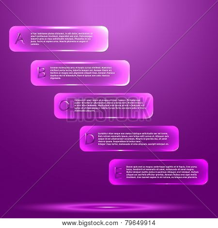 Infographic With Glass Objects