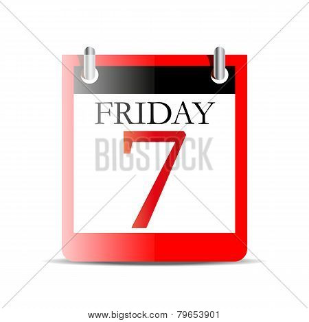 Desk Calendar Icon, Vector Illustration.