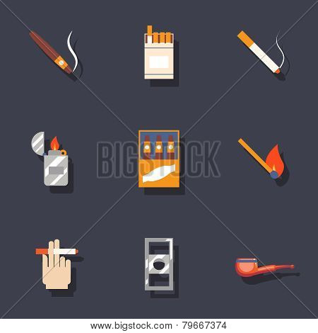 Smoking icons set