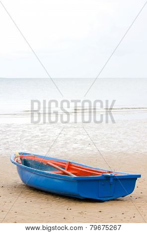 Fishing Boats On The Beach, Chumphon Thailand.