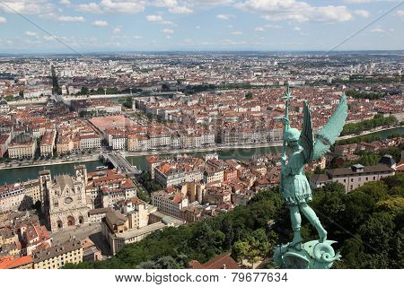 View of the city of Lyon