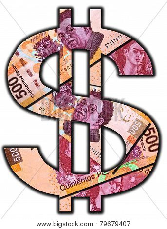Mexican Peso Cash Sign