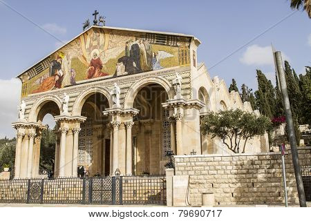 Church Of All Nations In Mount Of Olives In Jerusalem