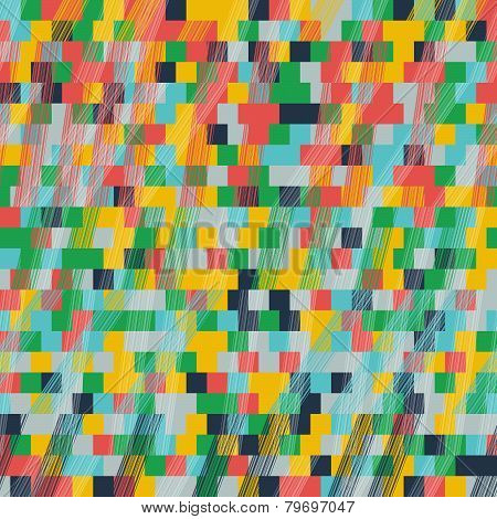 Pixel cubes. Seamless pattern for wallpaper, web page background, surface textures.