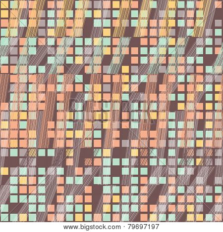 Pixel cubes. Seamless pattern for wallpaper, web page background, surface textures. P
