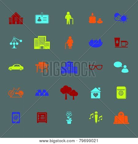 Retirement Community Color Icons