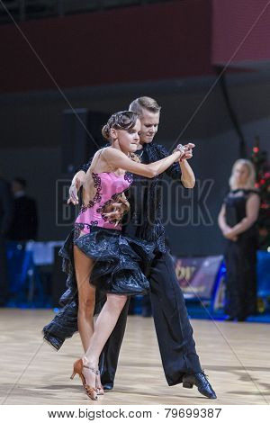 Professional belarussian dance couple of Gaidyulk Alexander and Zhuk Yana performs Youth-2 Program