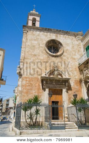 St. Mary af Costantinopoli kirke. Giovinazzo. Apulien.