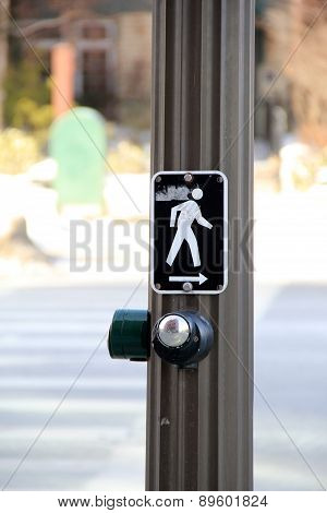 Pedestrian crosswalk button