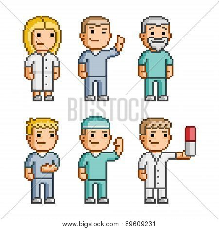 Pixel art collection doctors