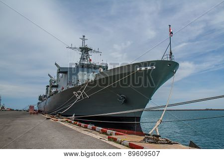 Chonburi, Thailand - May 11: The Fast Frigate ,ff Battle Ship Was Shown For Thai People And Tourist
